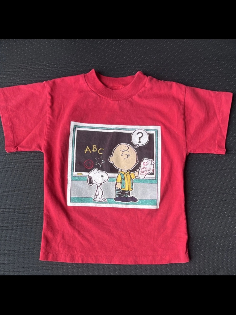 Vintage Peanuts Red Charlie Brown & Snoopy School Graphic Tee